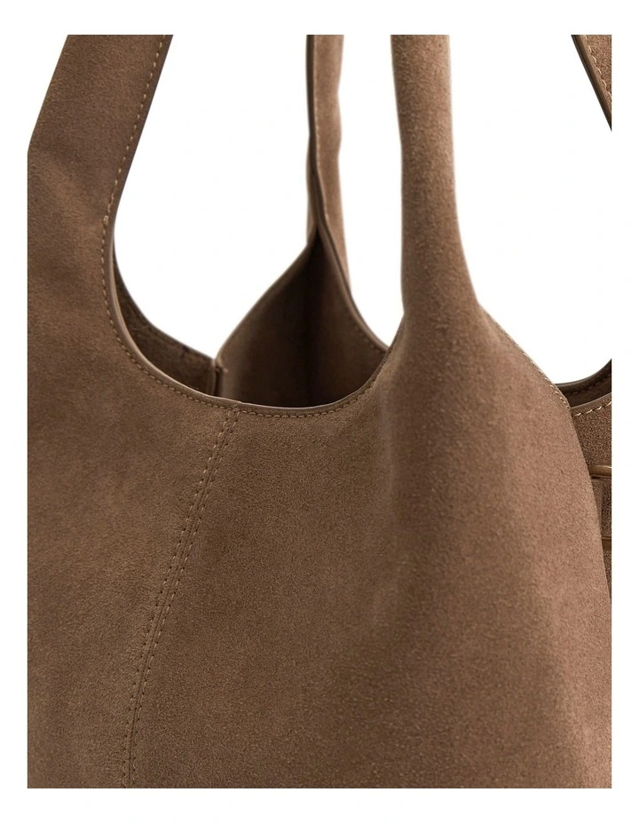 Diana Hobo Bag in Nude Micro image 5