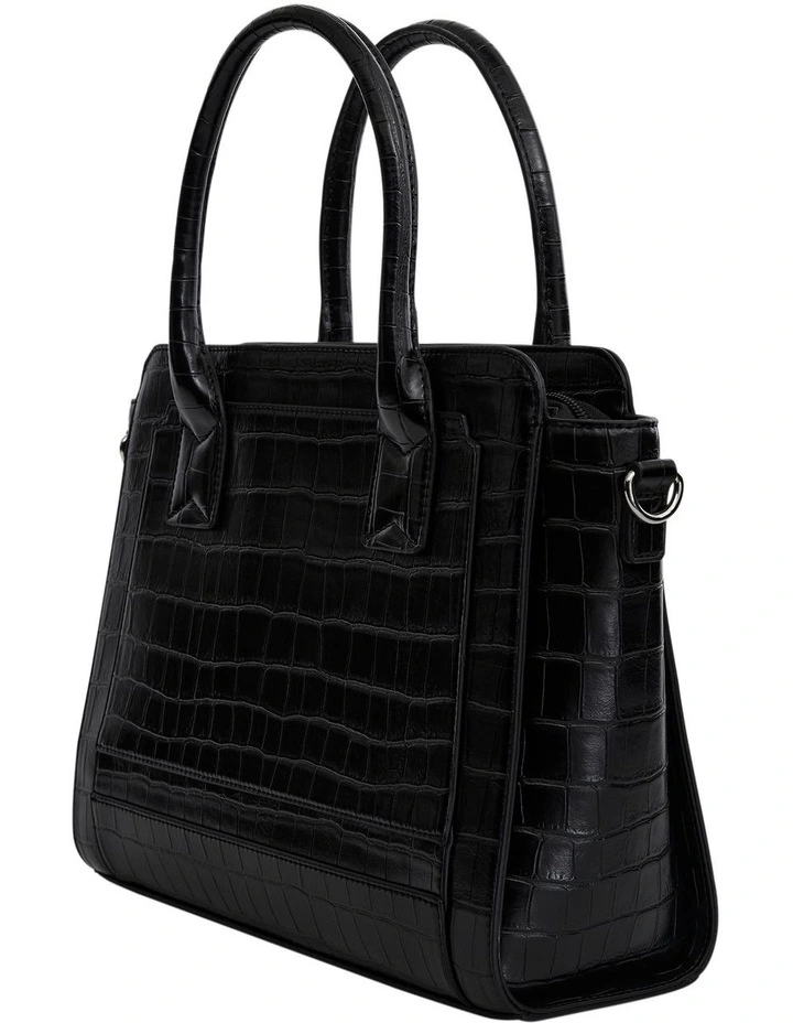 Vast Tote Bag in Black Croc image 2