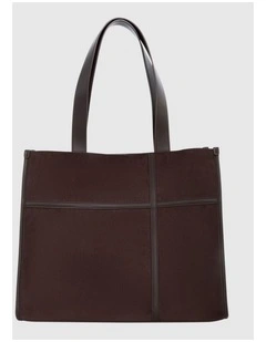 Villa Tote Bag in Choc Micro