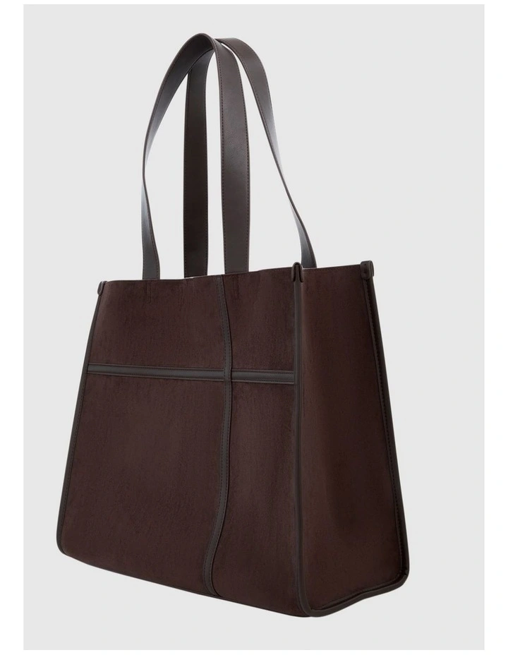 Villa Tote Bag in Choc Micro image 2