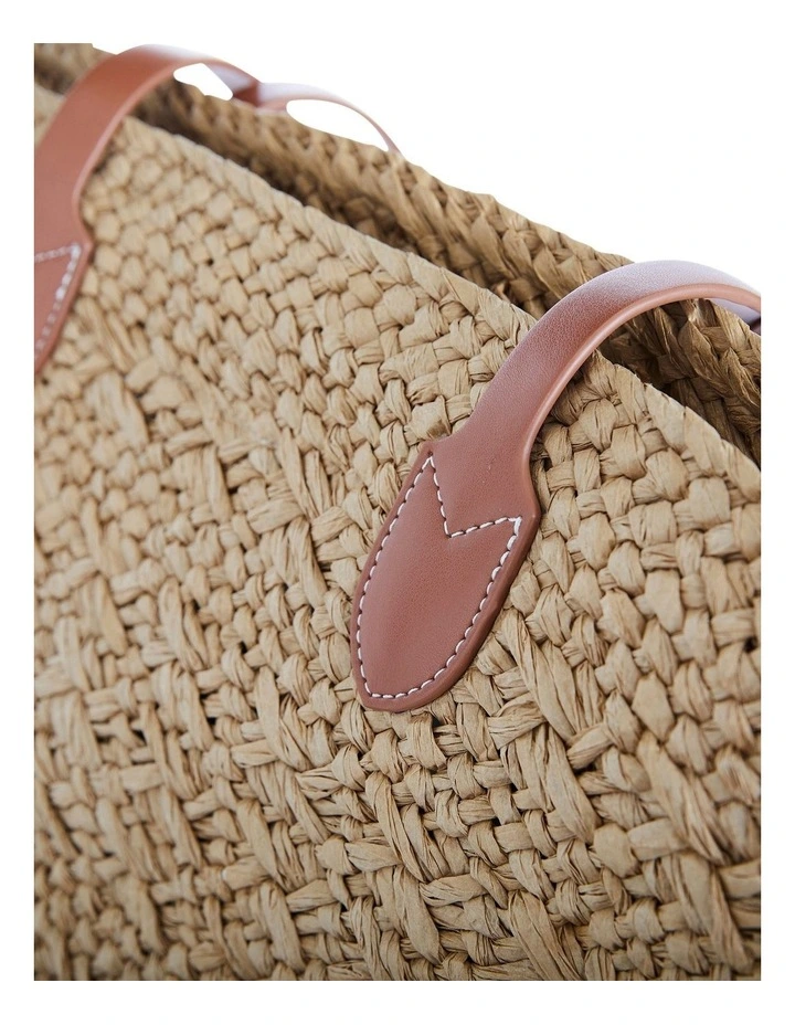 Munich Bag in Tan/Neutral Raffia image 4
