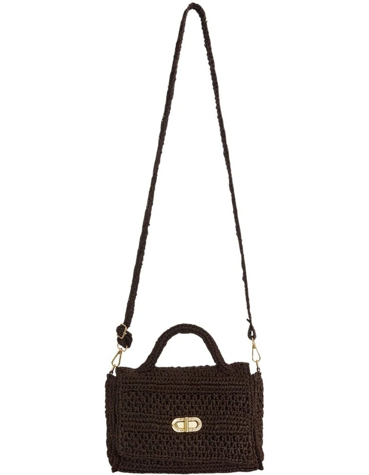 Hula Bag in Chocolate Raffia image 1