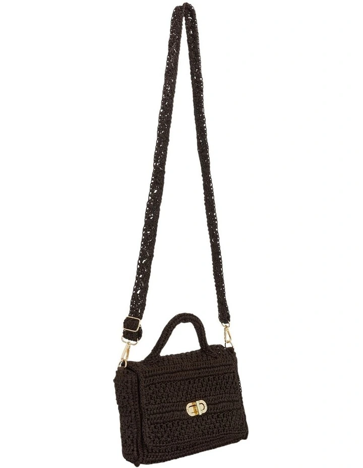 Hula Bag in Chocolate Raffia image 2