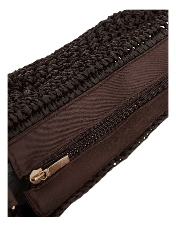 Hula Bag in Chocolate Raffia image 3