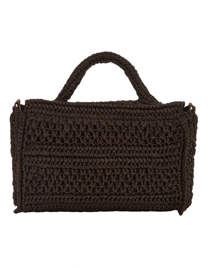 Hula Bag in Chocolate Raffia image 4