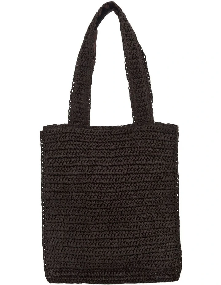 Haven Bag in Chocolate Raffia image 1