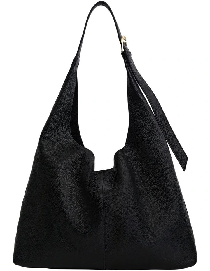 H-Quay Shoulder Bag in Black Tumbled Leather image 1