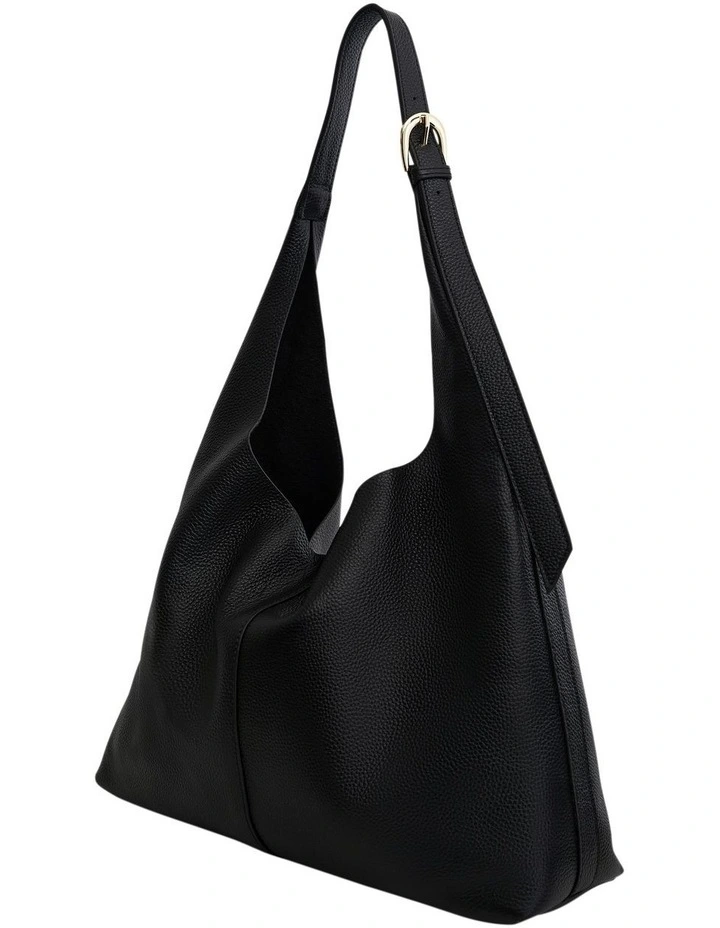 H-Quay Shoulder Bag in Black Tumbled Leather image 2