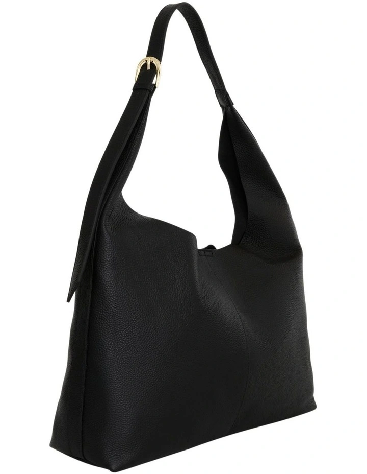 H-Quay Shoulder Bag in Black Tumbled Leather image 2
