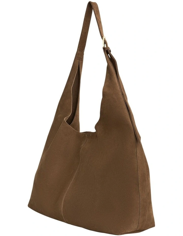 H-Quay Shoulder Bag in Tan Suede image 2