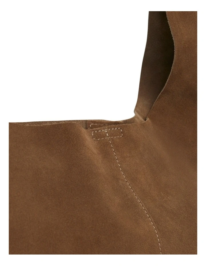 H-Quay Shoulder Bag in Tan Suede image 4