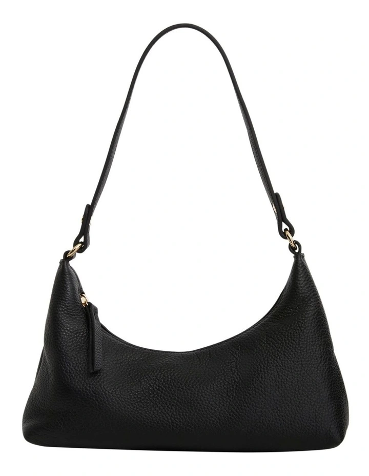 H-Queen Shoulder Bag in Black Tumbled Leather image 1
