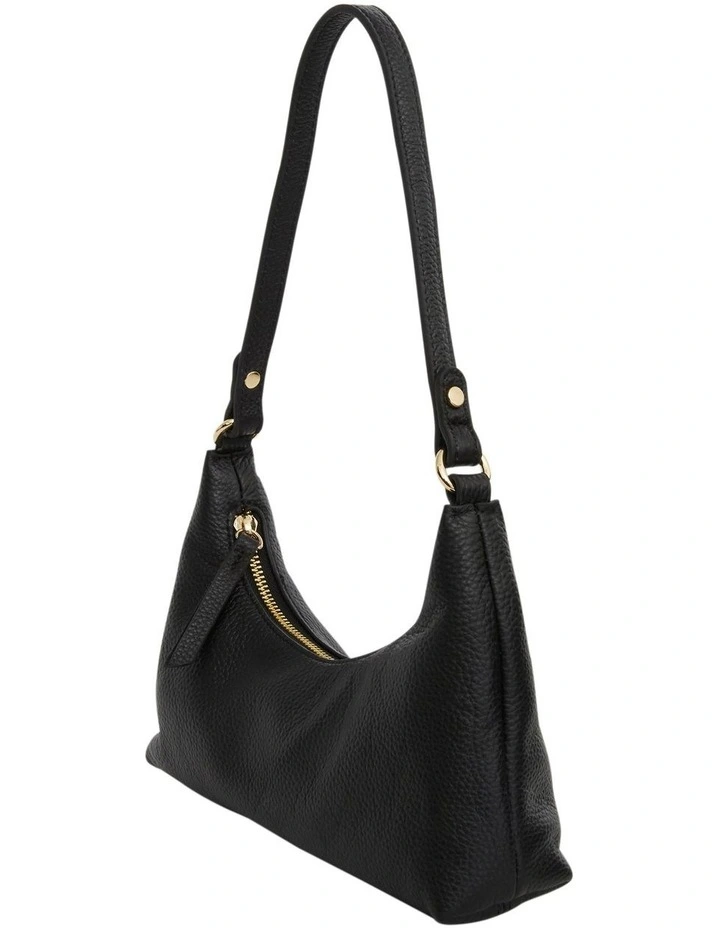 H-Queen Shoulder Bag in Black Tumbled Leather image 2