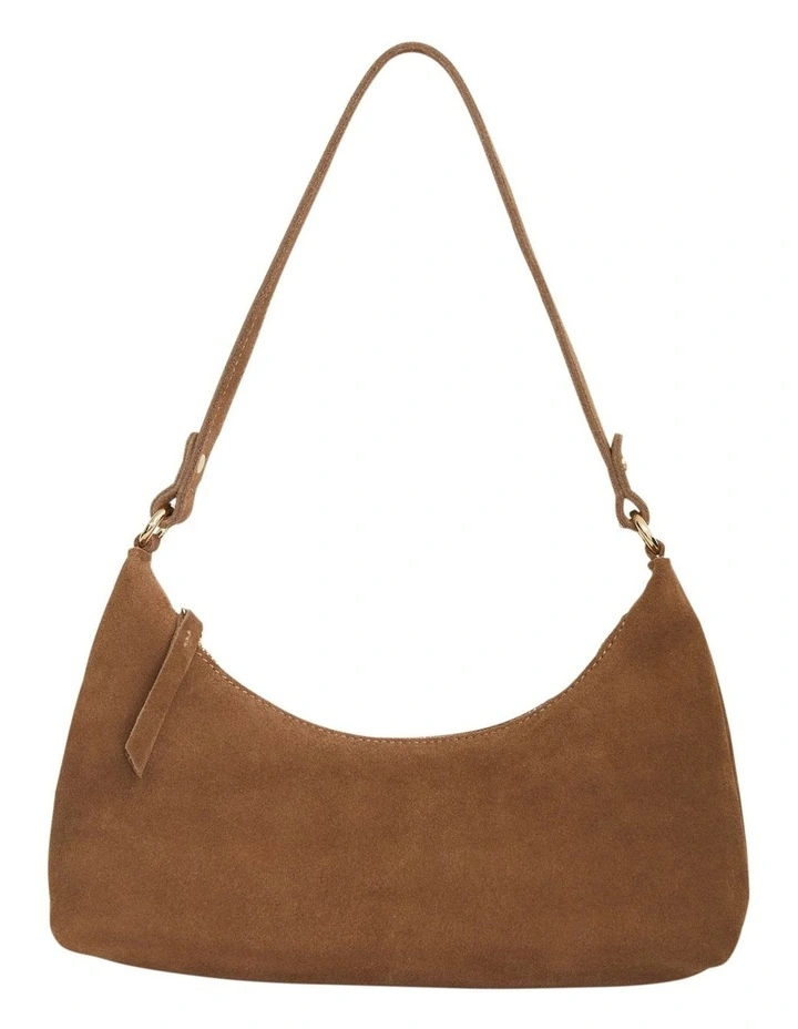 H-Queen Shoulder Bag in Tan Suede image 1