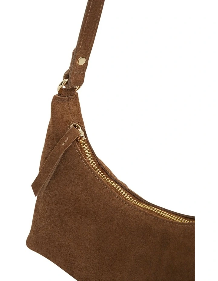 H-Queen Shoulder Bag in Tan Suede image 4