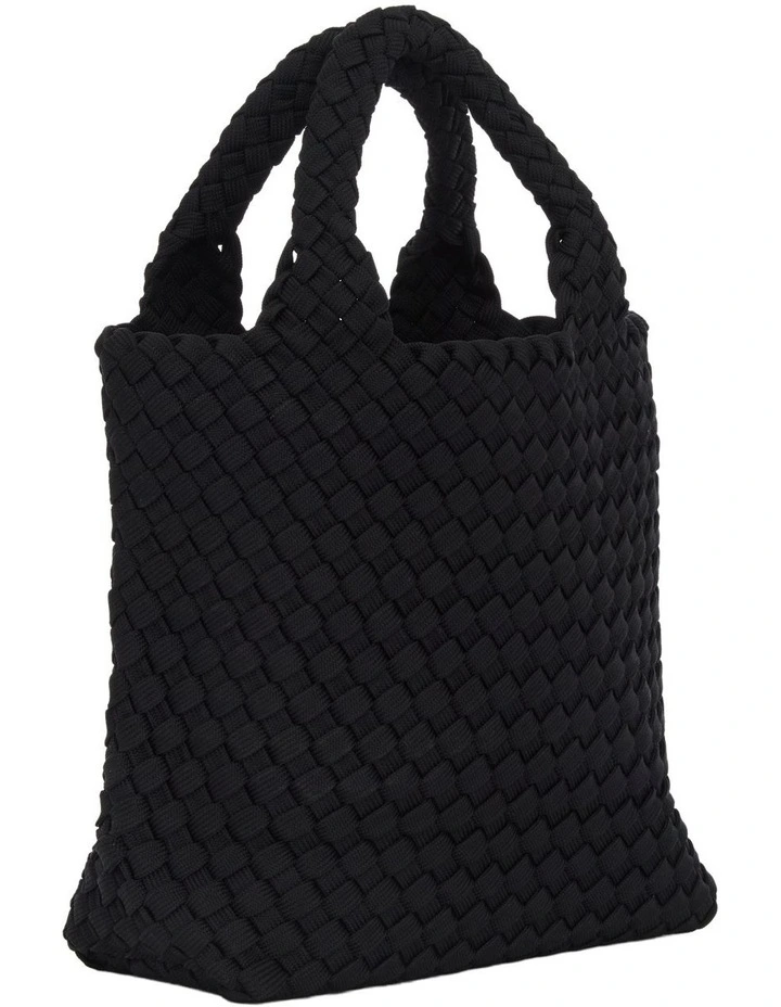 Drift Tote Bag in Black Weave image 2