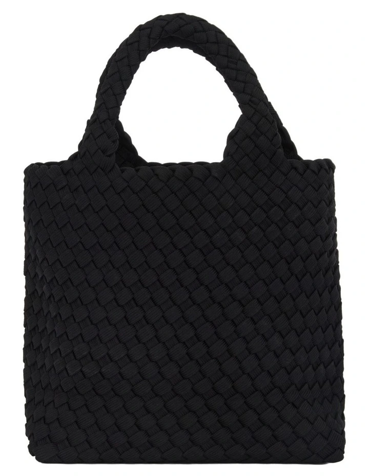 Drift Tote Bag in Black Weave image 3