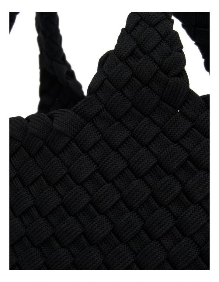 Drift Tote Bag in Black Weave image 4
