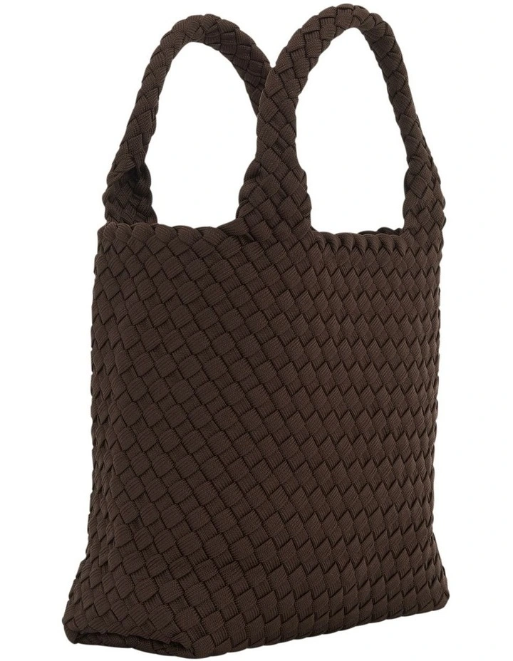 Drift Tote Bag in Chocolate Weave image 2