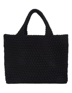 Delight Tote Bag in Black Weave
