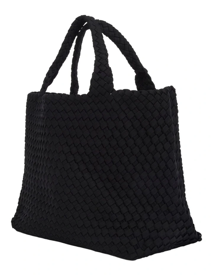 Delight Tote Bag in Black Weave image 2
