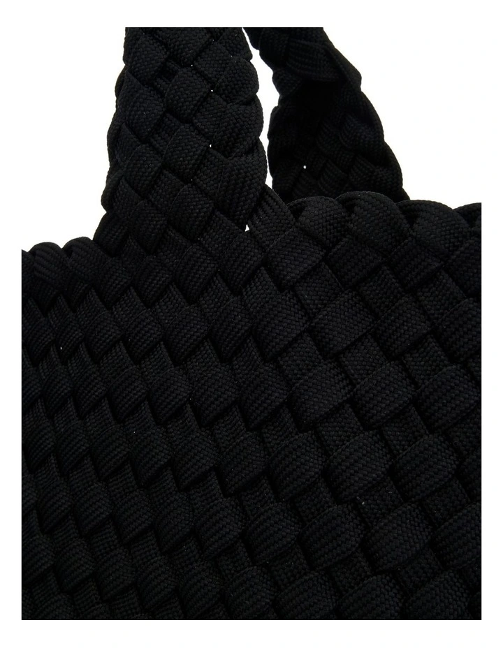 Delight Tote Bag in Black Weave image 3