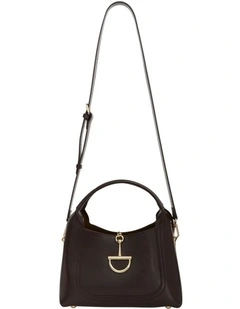 Fleur Shoulder Bag in Chocolate Leather
