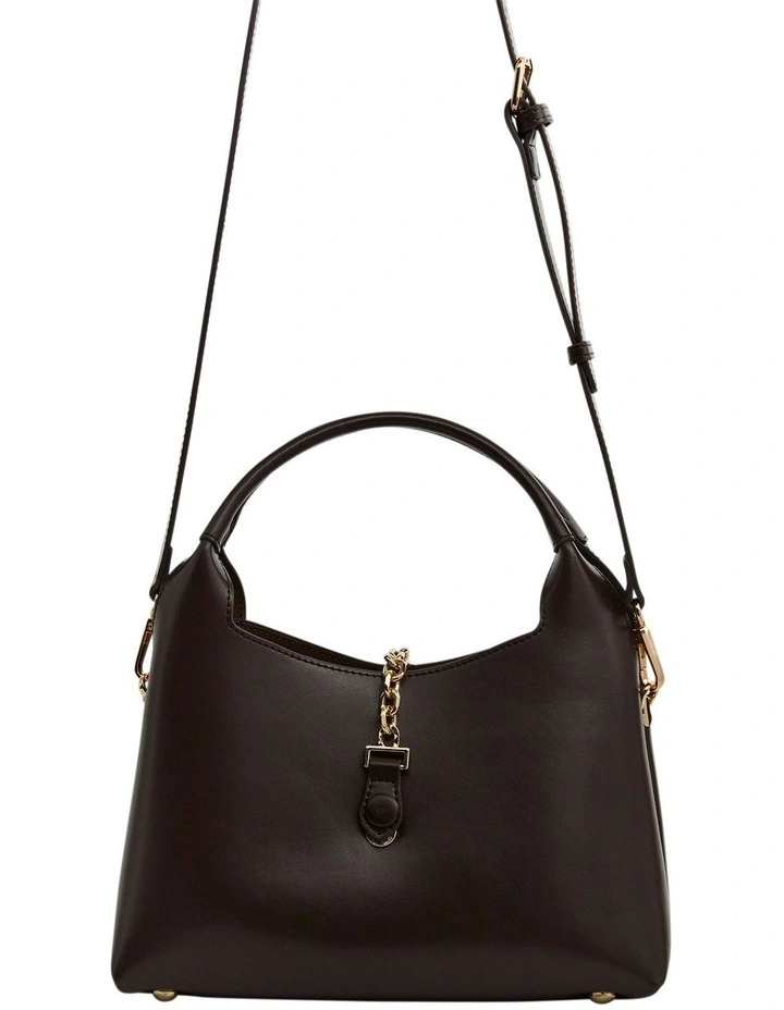 Fleur Shoulder Bag in Chocolate Leather image 4