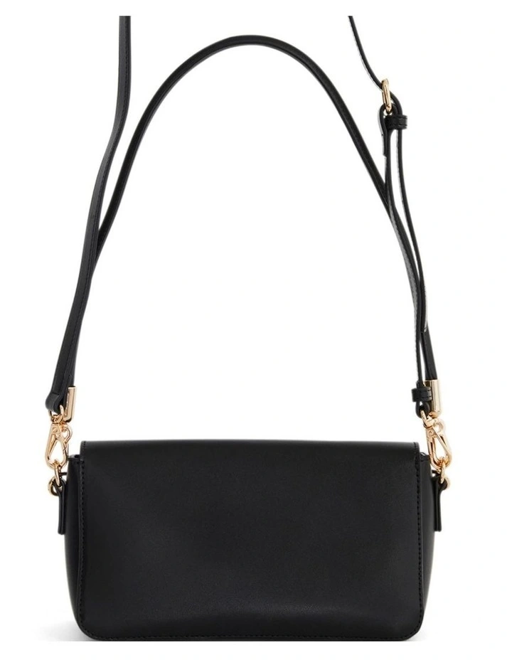 Flora Shoulder Bag in Black Leather image 4