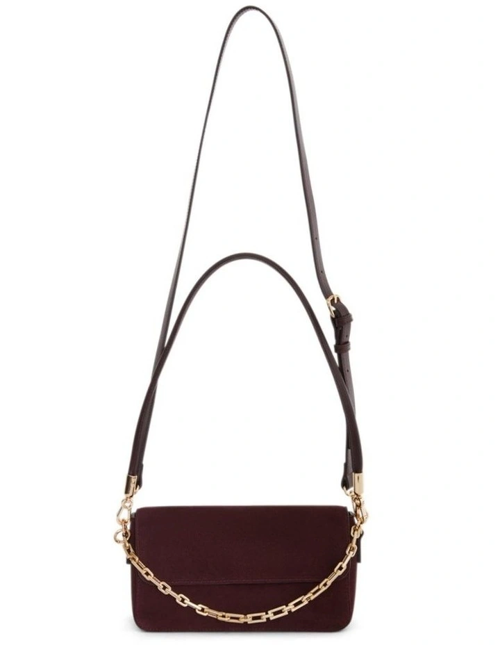 Flora Shoulder Bag in Wine Suede image 6