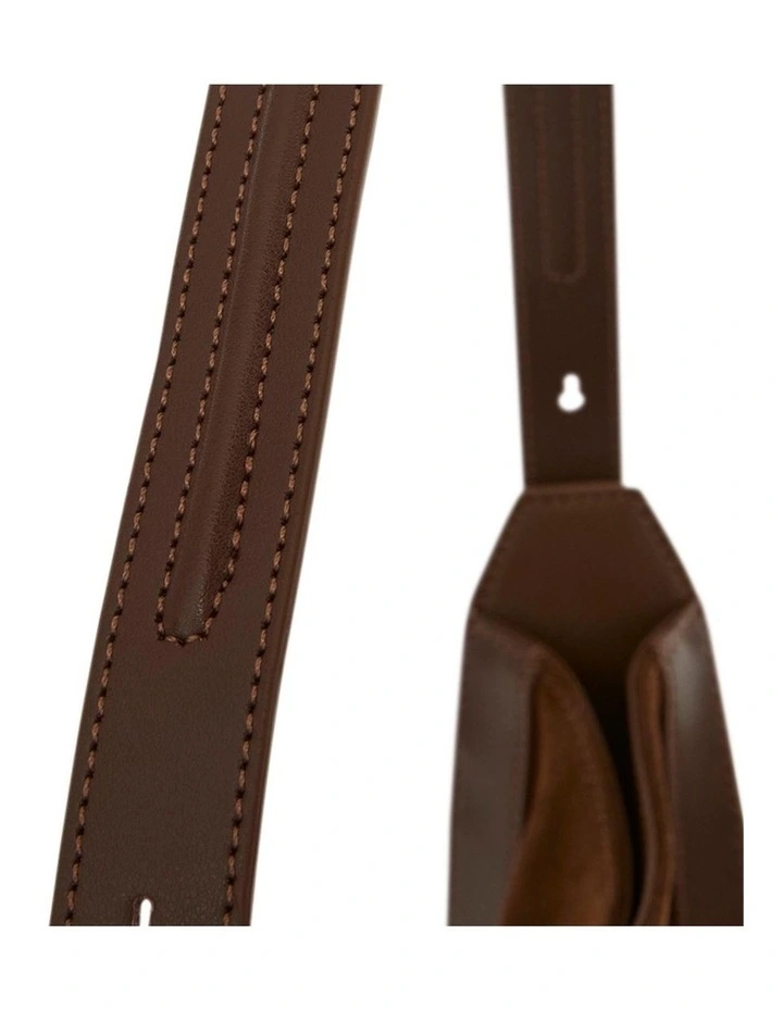 Fran Shoulder Bag in Tan Suede image 4