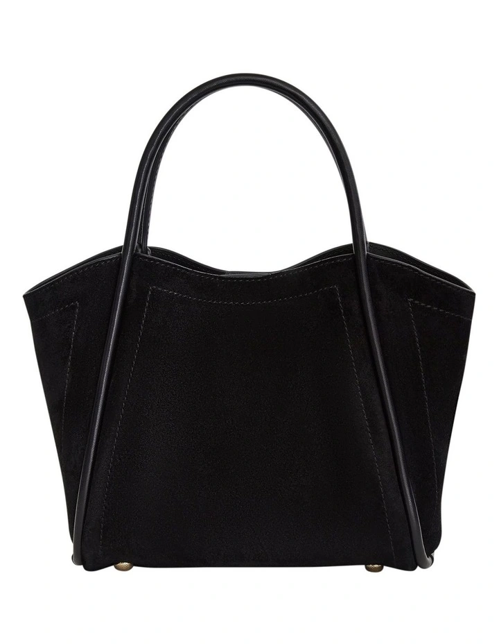 Frida Tote Bag in Black Seude image 1