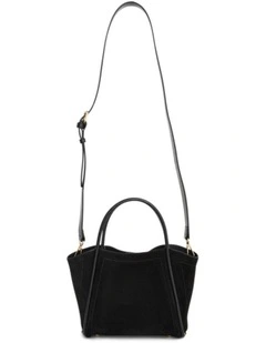 Frida Tote Bag in Black Seude