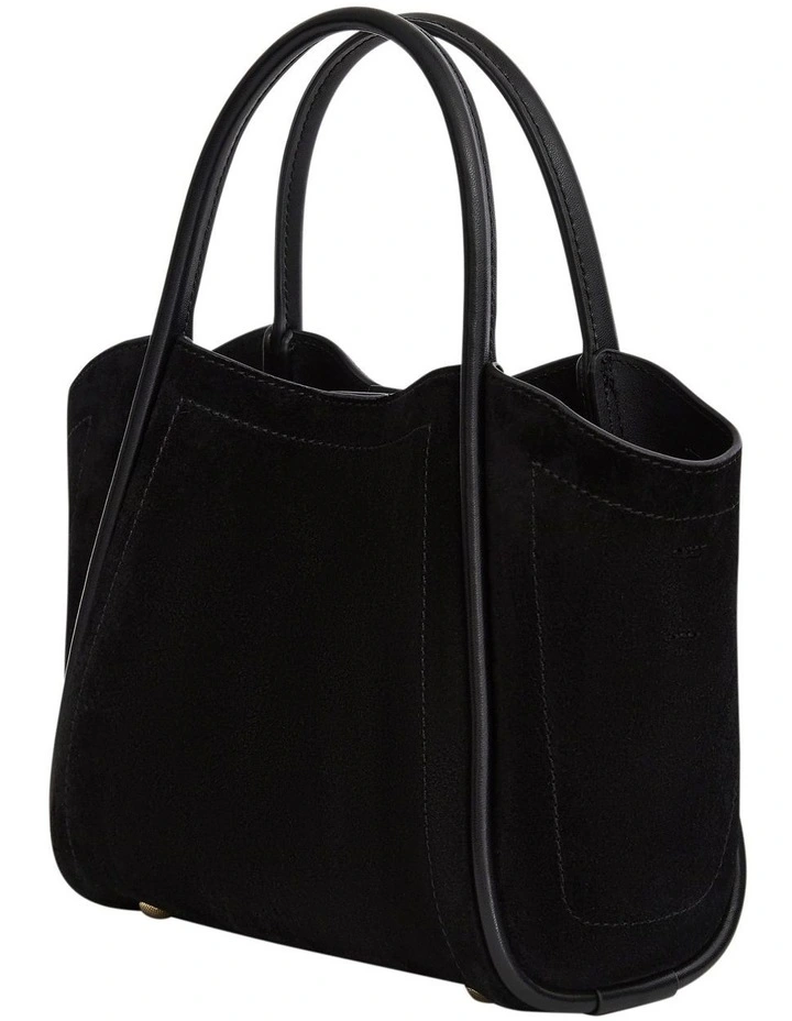 Frida Tote Bag in Black Seude image 2