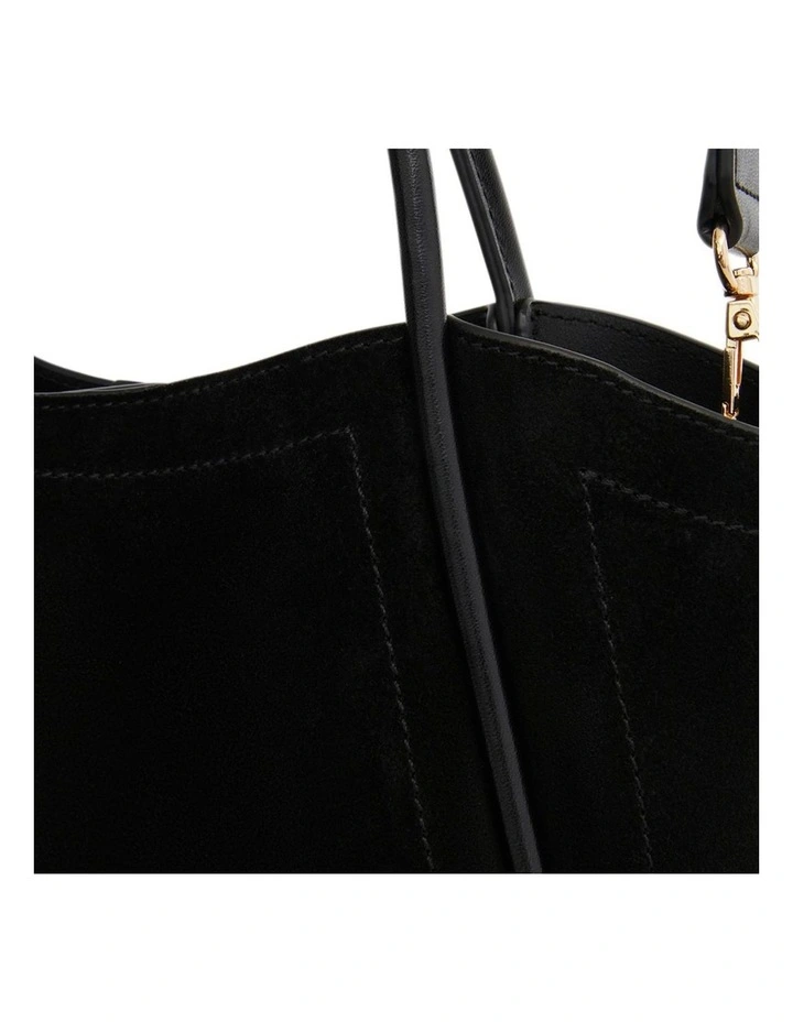 Frida Tote Bag in Black Seude image 3