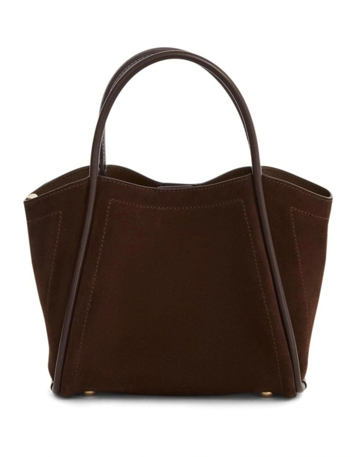 Frida Tote Bag in Chocolate Suede image 4