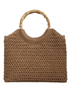 Laos Tote Bag in Natural Raffia