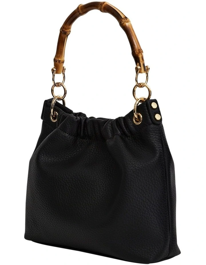 Leona Shoulder Bag in Black Pebble image 2