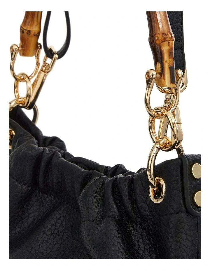 Leona Shoulder Bag in Black Pebble image 3