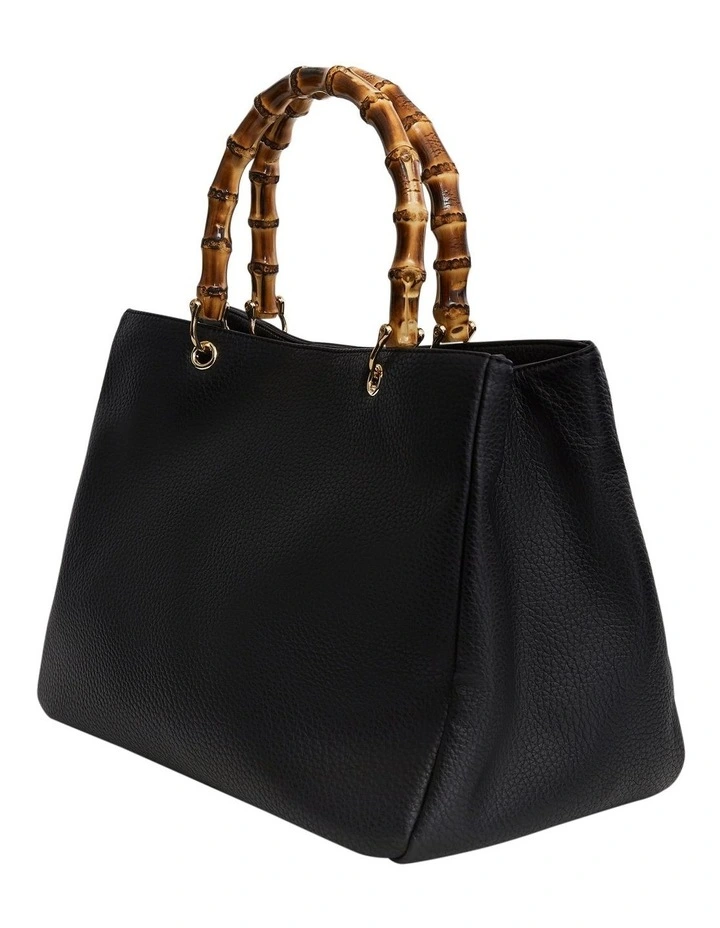 Libby Tote Bag in Black Pebble image 2