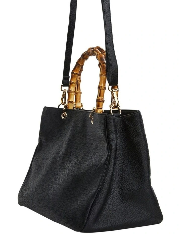 Libby Tote Bag in Black Pebble image 2