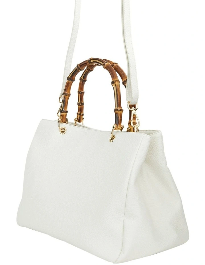 Libby Tote Bag in Chalk Pebble image 2