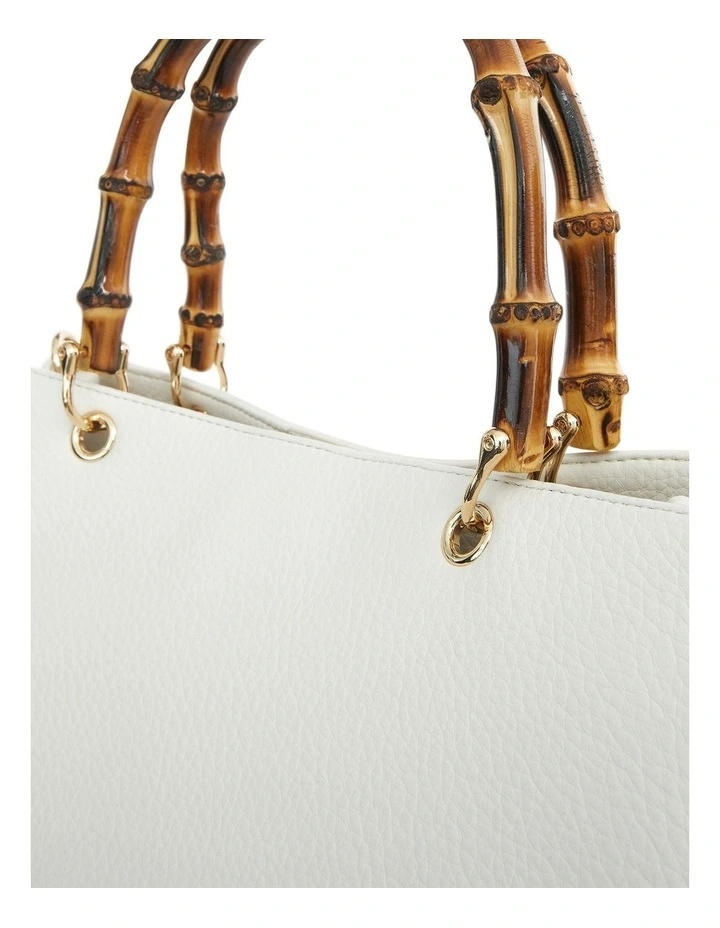 Libby Tote Bag in Chalk Pebble image 3