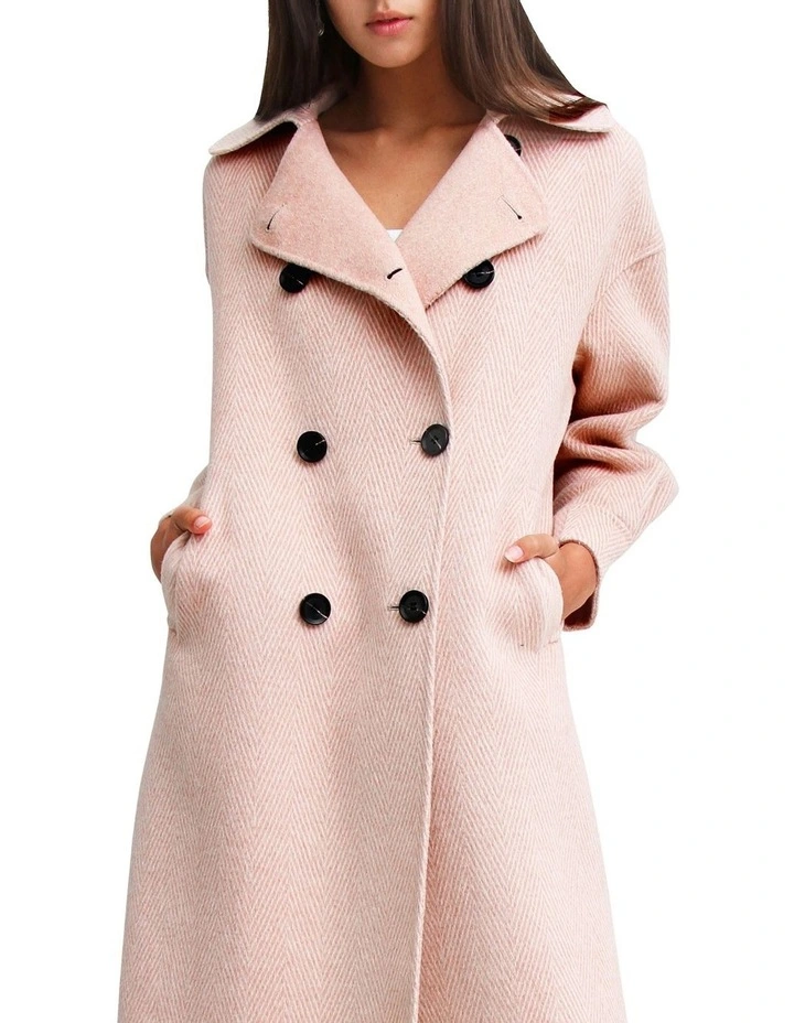 Belle Bloom Dream Lover Dusty Rose Loose Fit Wool Blend Coat | MYER Belle Bloom Dream Lover Dusty Rose Loose Fit Wool Blend Coat | MYER