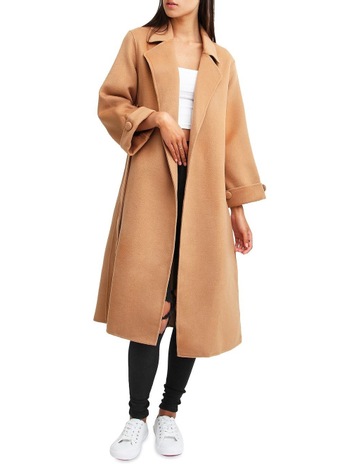 camel colour wool coat