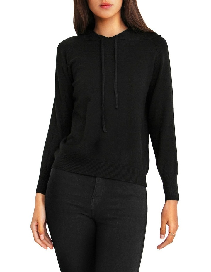 black hooded jumper