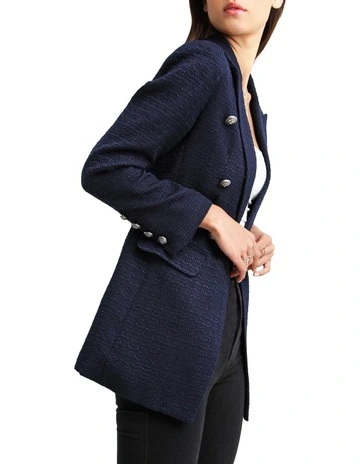 Princess Polina Navy Tweed Blazer