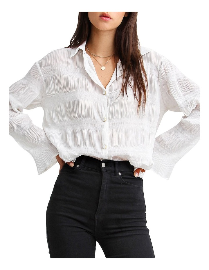cream chiffon top