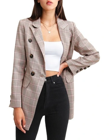 Too Cool For Work Plaid Blazer