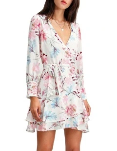 A Night With You Mini Wrap Dress